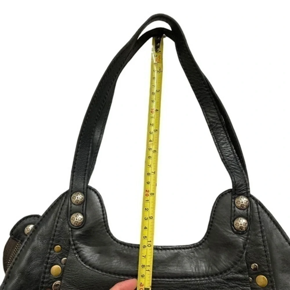 Patricia nash ergo studded distressed leather hobo bag